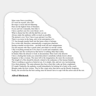 Alfred Hitchcock Quotes Sticker